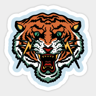 tiger lightning Sticker